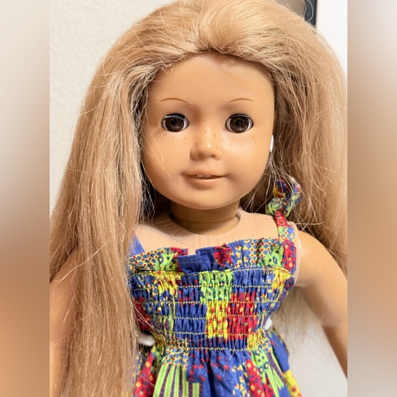 American Girl Truly me doll 17 with Cheer earrings and American doll dress